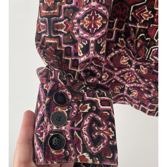 Women's Charter Club Woman light Jacket Floral Geometric Size 3X Cotton Spandex - Picture 3 of 8